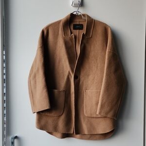 Initial Wool Alpaca Blend Oversized Cocoon Style Jacket Blazer